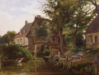 Chaty nad strumieniem, ok. 1824